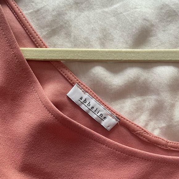 Pink Asymmetrical Mini Dress - Picture 6 of 7